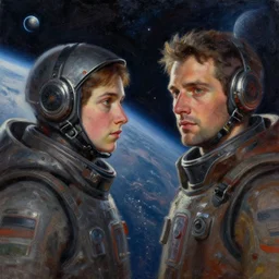 2 0 0 1 : a space odyssey, interstellar, inception, gravity, cinematic shot, oil painting by jama jurabaev, extremely detailed, brush hard, artstation, for aaa game, high quality, brush stroke