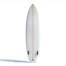 translucent surfboard, clean 3d render, octane render, isolated on a pure white background, centered, entire object in frame, sharp focus, soft studio lighting