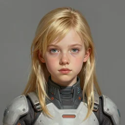 portrait of 🍑 from the tomorrow people by greg rutkowski, she is about 3 0 years old, slavic, pretty, blond hair with two strans around her face, she is wearing a futuristic space gear, highly detailed portrait, digital painting, artstation, concept art, smooth, sharp foccus ilustration, artstation hq.
