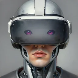 close up sci - fi art brian redban with robot eyes, vr headset, elegant, highly detailed, centered, digital painting, concept art, smooth, sharp focus, illustration, artgerm, tomasz alen kopera, peter mohrbacher, donato giancola, joseph christian leyendecker, wlop, frank frazetta
