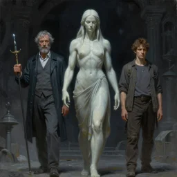 the great old ones, beautifully detailed, smooth, epic, cinematic lighting, painting, by charlie bowater and andree wallin