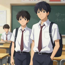 boy's love anime high school scene setting, high detail, perfect proportions, realistic shaded lighting poster ilya kuvshinov katsuhiro, raden saleh, loish style, trending on art station - h 6 4 0