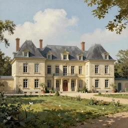 a big house by Gaston Bussiere