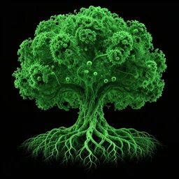 3d fractal wallpaper by zdzisław beksiński, green, roots, magic, tree!!!!!!!!!!!!!!!!!!!!!!!!!!!, dmt!!!!!!!!, tripy, psychedelic!!!!!!!!!!!!!!!!!!!!!, mandelbulb 3d, digital art, high details, depth of field, hard shadows, low lightning, trending on artstation, deviantart, octane render, HD, 8k, low light, black background, (((((((no glow)))))))