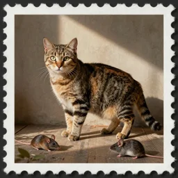 cat, dog, mouse, beautiful postage stamp, seamless texture