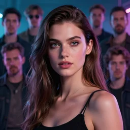 highly detailed, ultra realistic, cinematic portrait, model tiffany pisani, neon, soft light, high detail, 8 k, sharp focus, movie still, dramatic lighting, ray tracing, oleg bulakh, diego fazio, mike dargas, emanuele dascanio, felix englund, michal karcz, yoshitaka