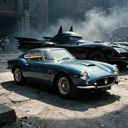 maserati tipo 1 5 1, cinematic 1 6 mm film, moebius and ralph mcquarrie film still, batmobile 1 9 6 6