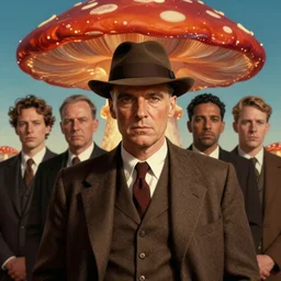 formal portrait of francois chau as robert oppenheimer with mushroom cloud in background. digital art by eugene de blaas, ross tran, and nasreddine dinet, vibrant color scheme, intricately detailed, in the style of romanticism, cinematic, artstation, greg rutkowski