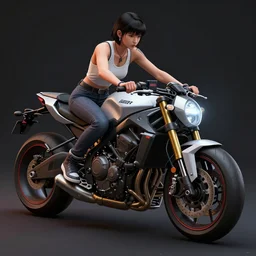 concept art of a cyberpunk motobike, gta 5, akira cyberart in the style of liam wong in the film akira rendered in octane, 3 d render, trending on cgsociety, blender 3 d 8 k, 3. 2 secs at f / 6. 3, iso 1 0 0, 1 2 - 2 4 mm f / 4 at 1 2 mm