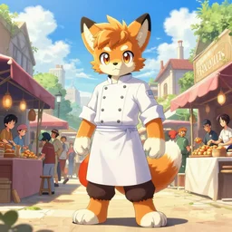 full body character anthro fursona portrait of chef gordon ramsay with gorgeous detailed eyes in the marketplace in the sky, color page, tankoban, 4 k, tone mapping, doll, akihiko yoshida, james jean andrei riabovitchev marc simonetti, yoshitaka amano, h. hydrochaeris