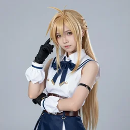 Photo, Nikon, a Japanese cosplayer girl cosplaying as Rinoa from Final Fantasy 8, from a studio photoset