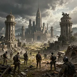 politics, landscape, dystopian, war, real, highly detailed 8k