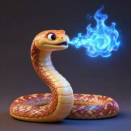 a mc donalds commercial with a 3d snake spitting blue fire which is revealing french fries, commercial, 3d render, Mc donalds, 4k, sharp, by Beeple, Octane Render, cinema 4d