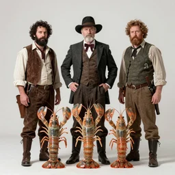 a group of human shrimps dressed like the peaky blinders