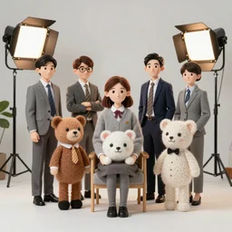 The Office cast made from wool cute, studio light, professional photo