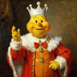 9 th century oil painting of king ronald mcdonald