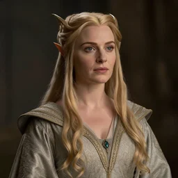 rebecca ferguson as elf queen of lothlorien in lotr