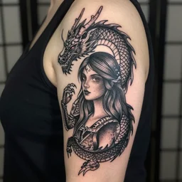 the dragon with the girl tatoo