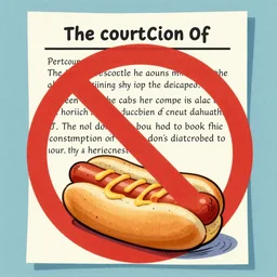 an original jean giraud digital art painting of a religious decree prohibiting the consumption of hot dog buns