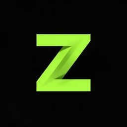 neon green z logo on black background, minimalistic, no text,