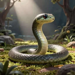 a still from a 3D snake game made with Unity