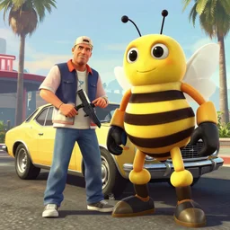 game screenshot of gta online bee movie