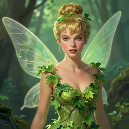 portrait of a young natalie wood as titania, summer queen. faerie queen. queen of light, green, poison ivy, made by caravaggio stanley artgerm lau wlop rossdraws artstation cgsociety concept art cgsociety octane render