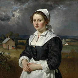 portrait of a milk maid after a storm by jozsef borsos