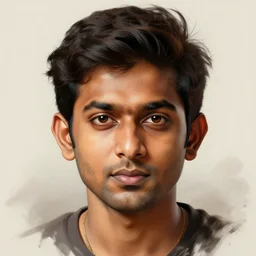 A caricature of an indian man with big ears