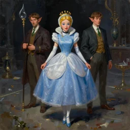 cinderella, elfpunk, oil painting, darkness, paint texture, digital painting, highly detailed, artstation, sharp focus, illustration, concept art, ruan jia, charlie bowater, tom bagshaw, norman rockwell