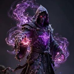 a necromancer pulsing with necrotic energy, art by lale westvind, power auras, sigils, tattered cloth robes, substance 3 d painter, pbr textures, physical based rendering, cinematic, hyper realism, high detail, octane render, unreal engine, 8 k, smooth gradients, high contrast, depth of field, aperture f 2. 8