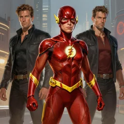 Gal Gadot as The Flash by brian bolland by alex ross by Esad Ribic by Greg Land digital painting digital art