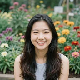 a portrait of hopeful flower garden
