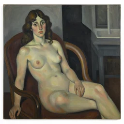 a woman in bliss, in part by jenny saville, in part by lucian freud