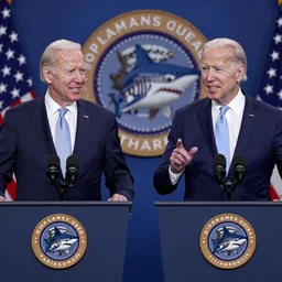 joe biden debating shark man franklin booth