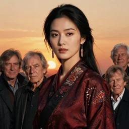 portrait of a stunningly beautiful traditional asian female at sunset, fashion photoshoot, by edward robert hughes, annie leibovitz and steve mccurry, david lazar, jimmy nelsson, breathtaking, 8 k resolution, extremely detailed, beautiful, establishing shot, artistic, hyperrealistic, beautiful face, octane render