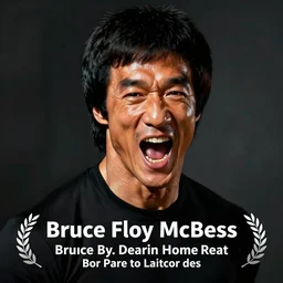 portrait of a screaming bruce lee by mcbess