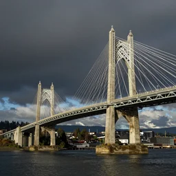 saint john's bridge, portland oregon, by keith haring