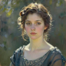 a portrait of < zelda fitzgerald > as a beautiful young lady wearing 1 9 2 0 s fashion, blurry face, brown hair, slim, fair, severe out of focus, depth of field, pleinairism, in the sun, backlit, closeup, oil on canvas, atr by monet, in the style of le promenade, smooth, impressionnisme, 8 k