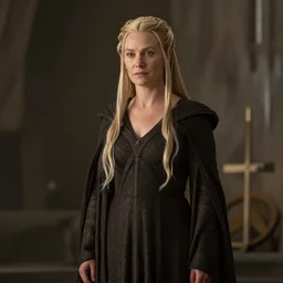 film still of Emma Thompson as Galadriel in The Lord of the Rings, 4k