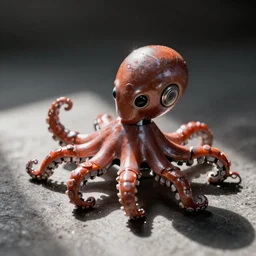 robot octopus toy, 33mm, close up photo