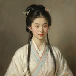 detailed portrait of ju jingyi wearing hanfu, natural light, painting by gaston bussiere, craig mullins, j. c. leyendecker