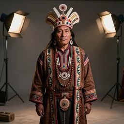 portrait of pacha kutiq inka yupanki. unreal 5, hyper realistic, realistic, photo realistic, dynamic lighting, highly detailed, cinematic landscape, studio landscape, studio lighting