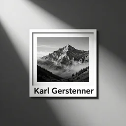 minimal logo by karl gerstner, monochrome, centered, symetrical, bordered