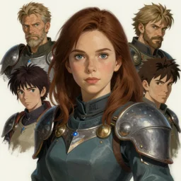 jenna coleman, fire emblem, art by studio ghibli and j. c. leyendecker and greg rutkowski and artgerm and ilya kuvshinov, portrait, d & d, fantasy, highly detailed, digital painting, headshot, trending on artstation, concept art, sharp focus, illustration