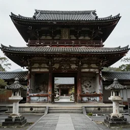 a portal to another dimension, a decaying japanese temple, stunning atmosphere, art by emmanuel shiu