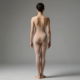 sia furler wearing a skin colored leotard full body artistic photoshoot from behind rear