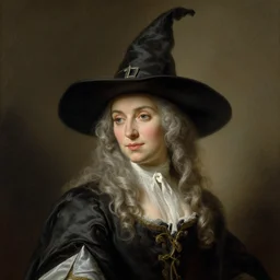 a realistic witch portrait, by jean honore fragonard,