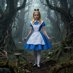 realistic artnouveau style american mcgee's alice madness returns layers of fear style in a foggy twisted forestsharp focus very detailed 8 k cinematic