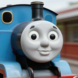 Ringo Starr\'s face on a train in Thomas the Tank Engine